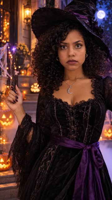 AI Halloween Costume AI example: The stare