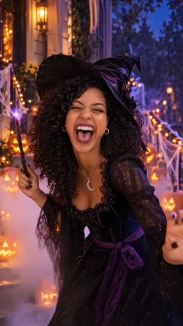 AI Halloween Costume AI example: The laugh